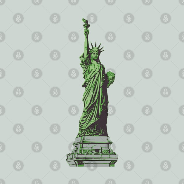 statue of liberty print independence day new york by gossiprag