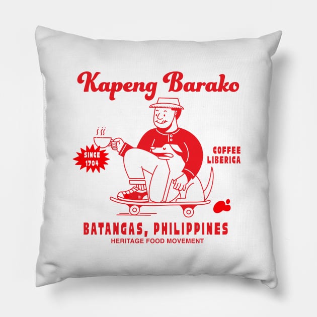 BATANGAS COFFEE PHILIPPINES FILIPINO SHIRT BACK PRINT Pillow by Aydapadi Studio