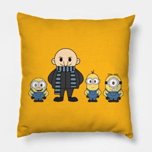 Gru and Minions Chibi Pillow