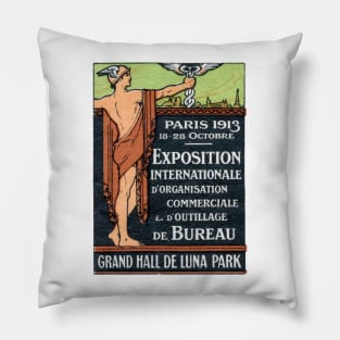 1913 Paris France Exposition Pillow