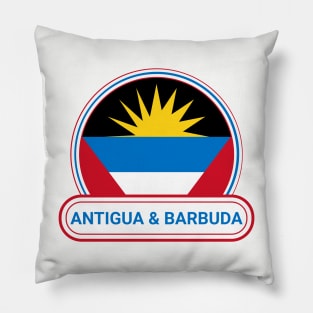Antigua and Barbuda Country Badge - Antigua and Barbuda Flag Pillow
