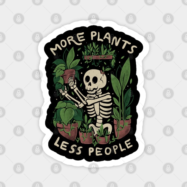 More Plants Less People Magnet by eduely