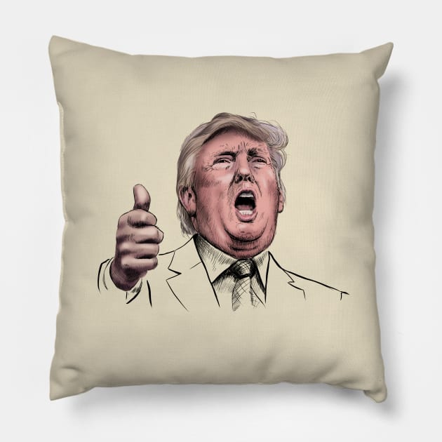 Donald John Trump Pillow by sibosssr