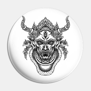 Balinese Version of the Kabuki Mask Pin