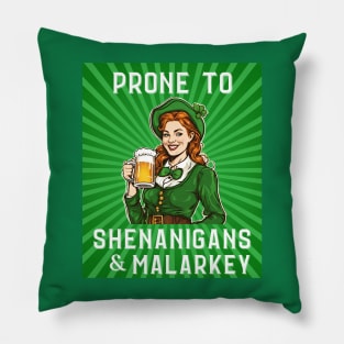 Shenanigans & Malarkey St Patrick's Day Red Head Leprechaun Pillow