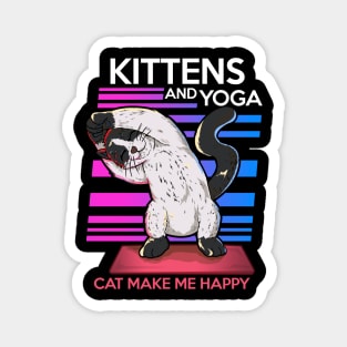 kitty yoga animal yoga cute and funny namaste Magnet