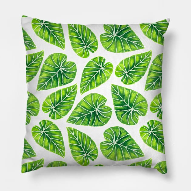 Tropical leaves Pillow by katerinamk