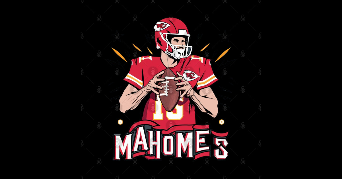 mahomes football chiefs design - Mahomes - Sticker | TeePublic