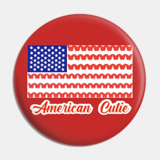 American Cutie Butterfly Flag Pin