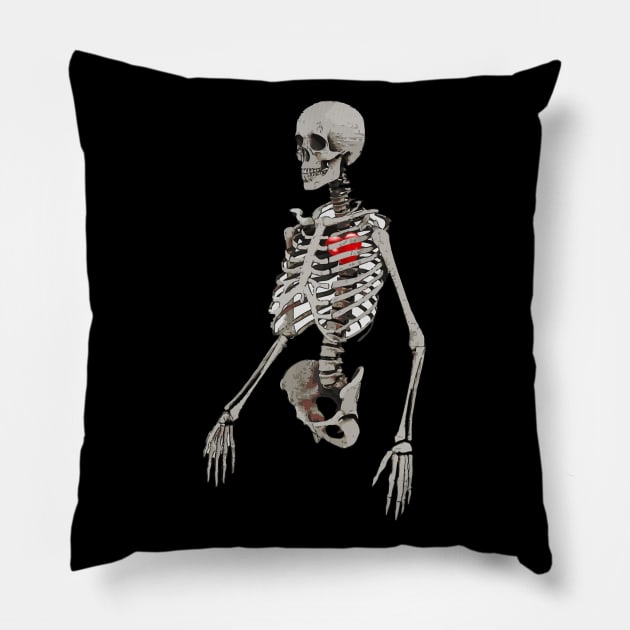 Skeleton Love Pillow by Collagedream