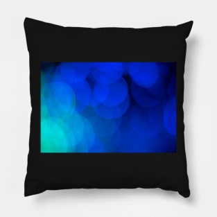 Circles Of Light And Color Green Pillow