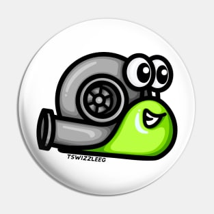 Turbo Snail (Version 1) - Lime Green Pin