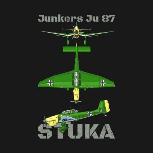 Stuka German WW2 Dive Bomber Plane Diagrams Gifts T-Shirt