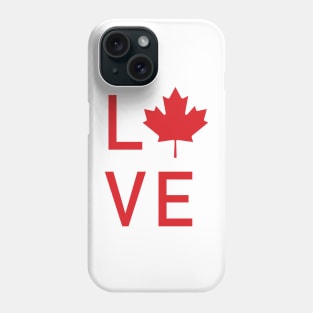 Canada Love Design with Canadian Maple Leaf -red Phone Case