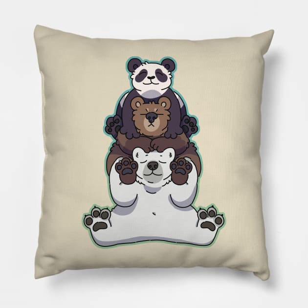 Bear Pile Pillow by goccart