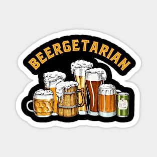 Funny Brewing Beer Lovers Beergetarian Magnet