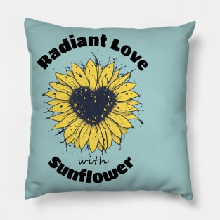 Radiant Love with Sunflower Heart Pillow