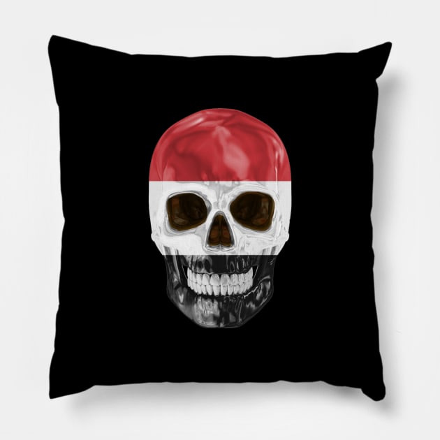 Yemen Flag Skull - Gift for Yemeni With Roots From Yemen Pillow by Country Flags