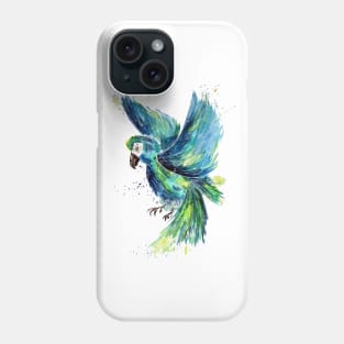 Blue Parrot Watercolor Phone Case