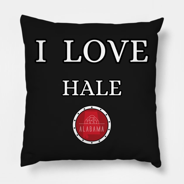 I LOVE HALE | Alabam county United state of america Pillow by euror-design