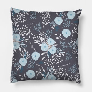 Navy Blue Garden Pillow