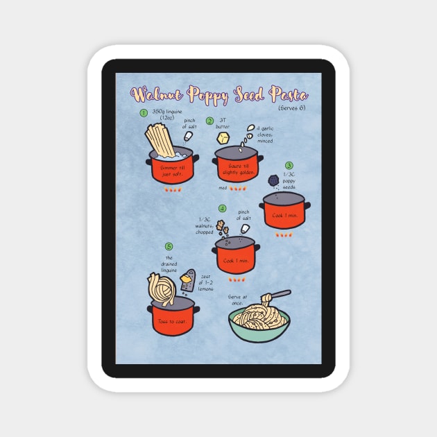 Recipe: Walnut Poppy Seed Pasta Magnet by Cedarseed