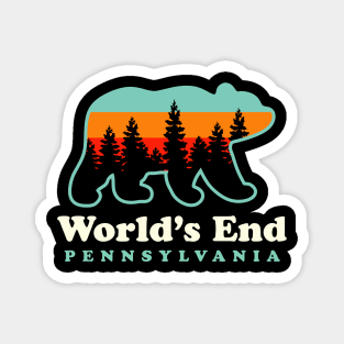 World's End State Park Pennsylvania Hiking Camping Bear Magnet