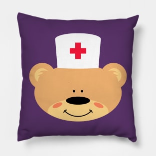 Teddy bear with Nurses Cap Pillow