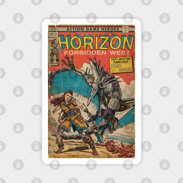 Horizon Forbidden West - comic cover fan art Magnet by MarkScicluna