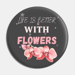 Flowers lover design gift for her who love floral design colorful flowers Pin