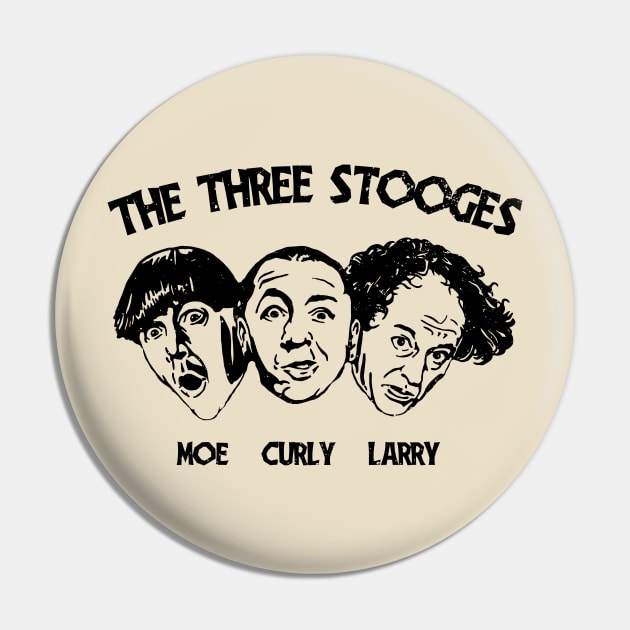 Classic Three Comedy Gift Men Women Pin by EulaWaltersPainting