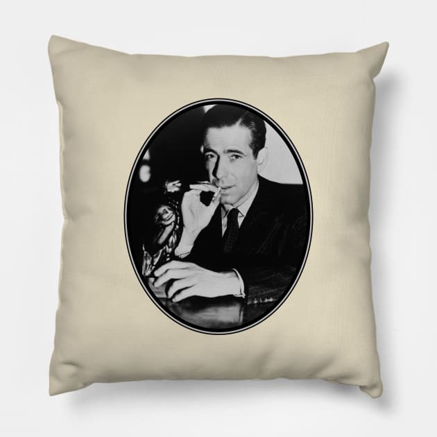 Humphrey Bogart: The Maltese Falcon Pillow by Noir-N-More