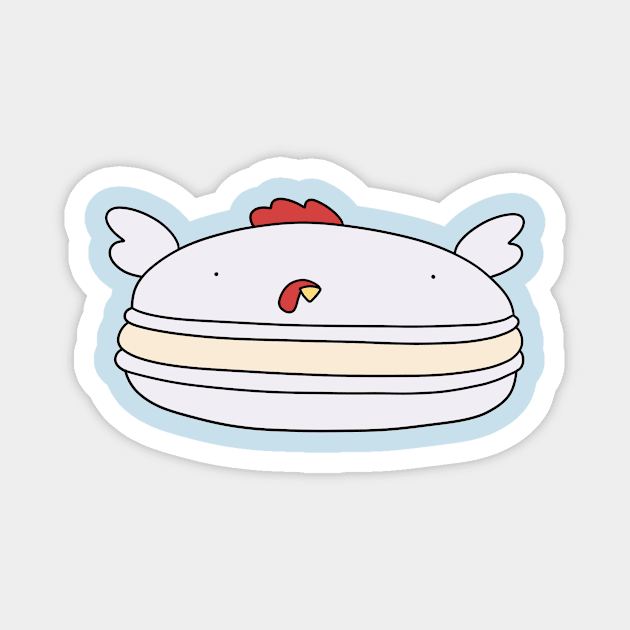 Chicken Macaroon Magnet by saradaboru