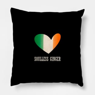 Soulless Ginger Ireland Flag St Patrick's Day Gift Redhead Pillow