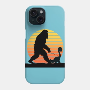 Bigfoot walking Dinosaur Phone Case