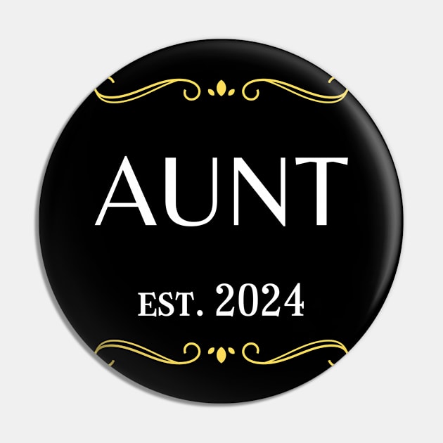 Aunt to be 2024 Pin by vaporgraphic