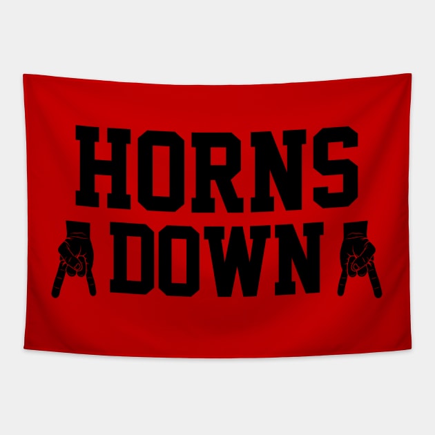 Horns Down - Red/Black Tapestry by KFig21