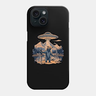 Flying Saucer Bear Phone Case