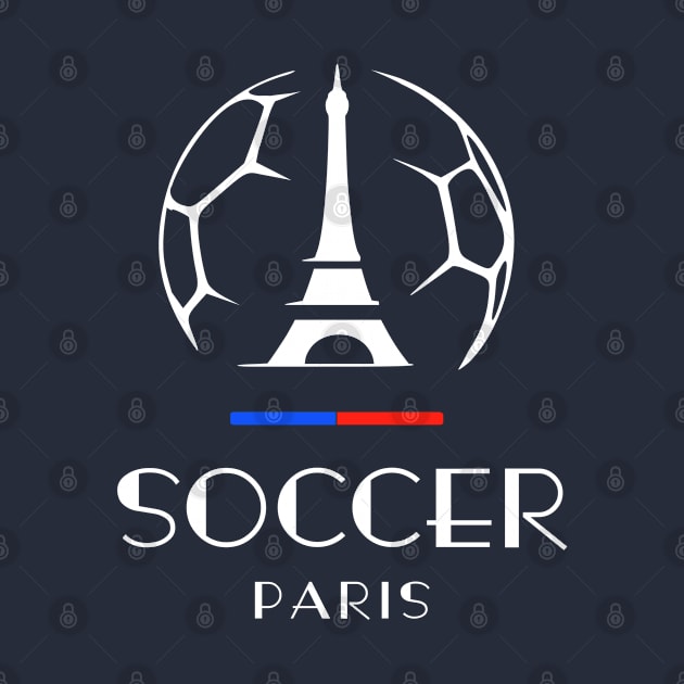 SOCCER PARIS Flag Football Eiffel Tower by French Salsa