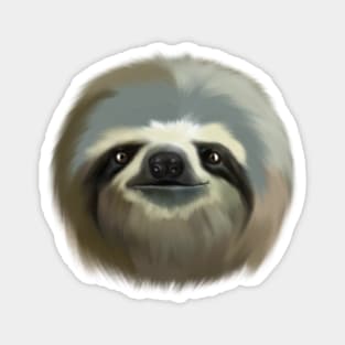 Happy Furry Sloth by MotorManiac Magnet