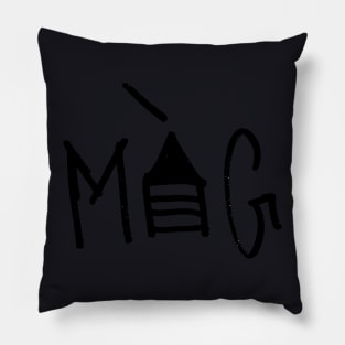 MAG Logo in Black Pillow