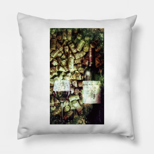 French Red Wine Pillow by JimDeFazioPhotography