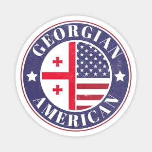 Proud Georgian-American Badge - Georgia Flag Magnet