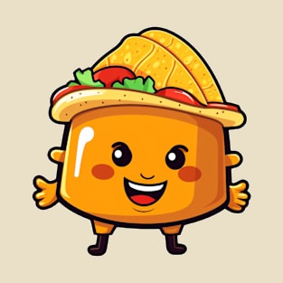 kawaii Taco cehees T-Shirt cute potatofood funny T-Shirt