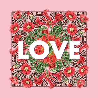 LOVE Flowers - Red T-Shirt