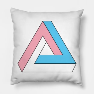 Penrose Triangle - Trans Pride Pillow