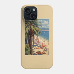 French Riviera, Vintage Travel Poster Phone Case