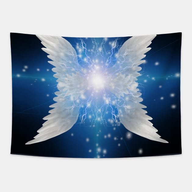 Angel winged star Tapestry by rolffimages