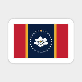 Mississippi Magnolia Flag Magnet