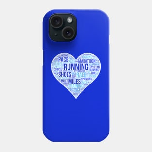 Running Heart Blue Phone Case